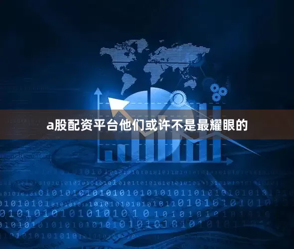 a股配资平台他们或许不是最耀眼的
