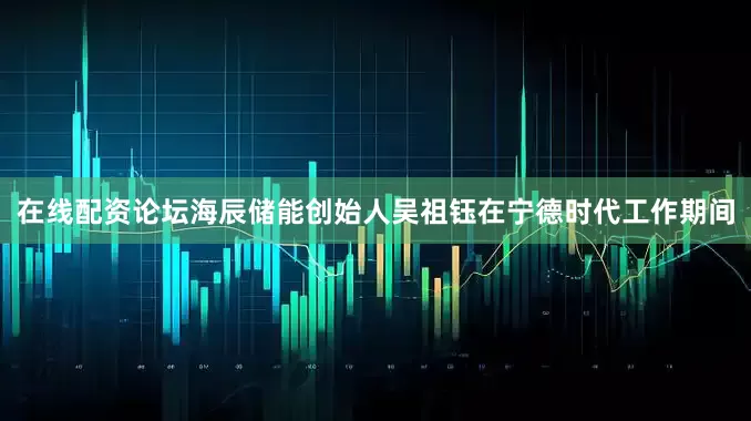 在线配资论坛海辰储能创始人吴祖钰在宁德时代工作期间